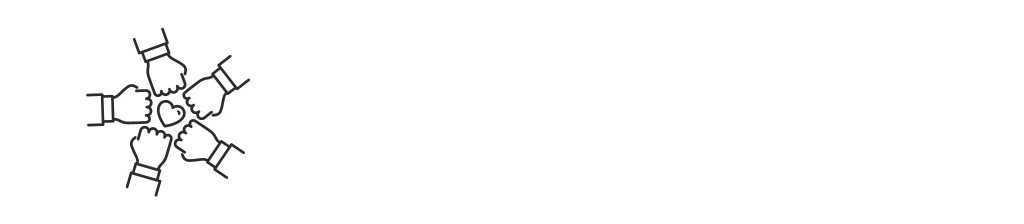 Icon of hands forming a circle with a heart in the center, symbolizing a dedicated support team